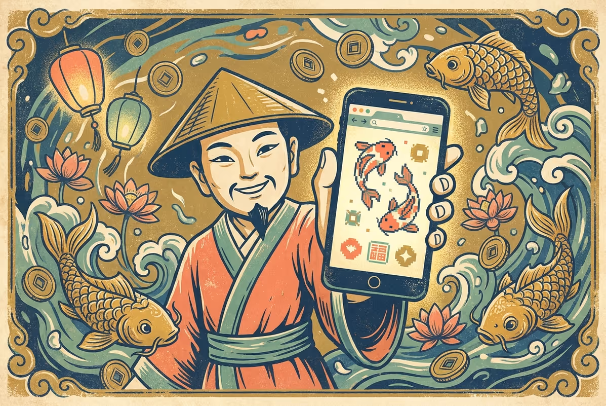 Golden Fish in a mobile browser